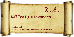 Károly Alexandra névjegykártya